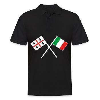 Sardinia and Italy flag - Men's Polo Shirt - black - Front - Kai (181cm)