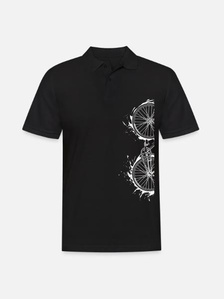 Cadeau cycliste vélo - Polo Homme - noir