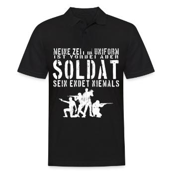Soldaten Spruch Motto Bundeswehr Heer Veteran - Männer Poloshirt - Schwarz - Vorne - Kai (181cm)