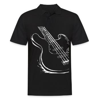 Gitarre Musiker Geschenkidee für Gitarristen - Männer Poloshirt - Schwarz - Vorne - Kai (181cm)