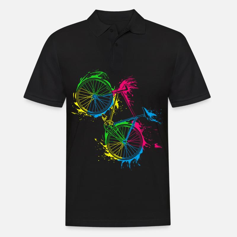 Fahrrad Radfahrer Geschenk - Männer Poloshirt - Schwarz