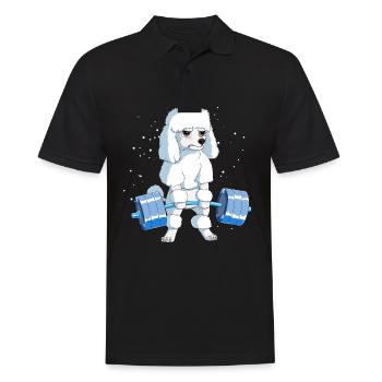 Cadeau d'haltérophilie gymnase soulevé de terre caniche - Polo Homme - noir - Devant - Kai (181cm)