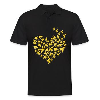 Abeille apiculteur cadeau motif miel - Polo Homme - noir - Devant - Kai (181cm)