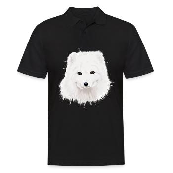 Polarfuchs - Männer Poloshirt - Schwarz - Vorne - Kai (181cm)