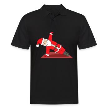 Idée cadeau Noël Noël méditation yoga - Polo Homme - noir - Devant - Kai (181cm)