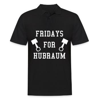 Fridays For Hubraum Auto KFZ Motor Männer - Männer Poloshirt - Schwarz - Vorne - Kai (181cm)