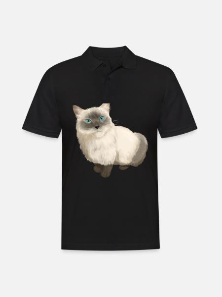 Ragdoll Cat - Men's Polo Shirt - black