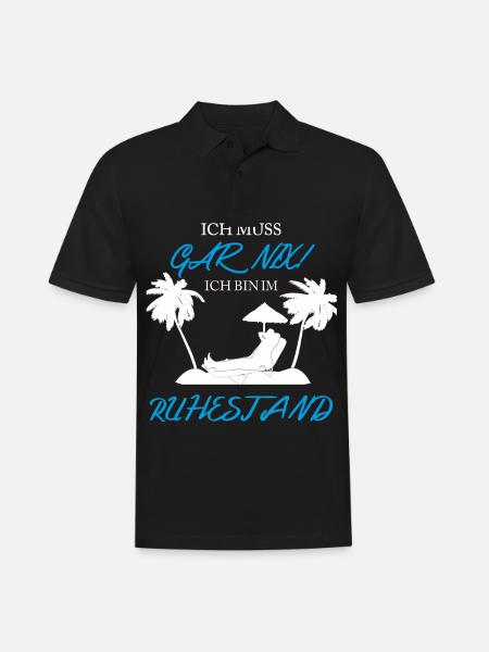 Ich bin im Ruhestand in der Rente - Männer Poloshirt - Schwarz