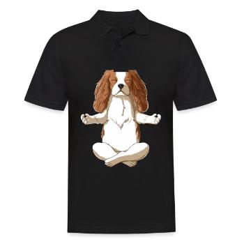 Cavalier King Charles Spaniel - Männer Poloshirt - Schwarz - Vorne - Kai (181cm)