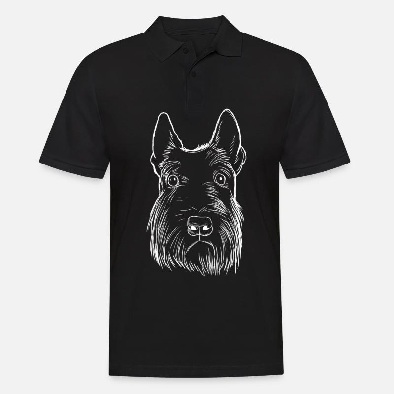 Scottish Terrier Hund - Männer Poloshirt - Schwarz