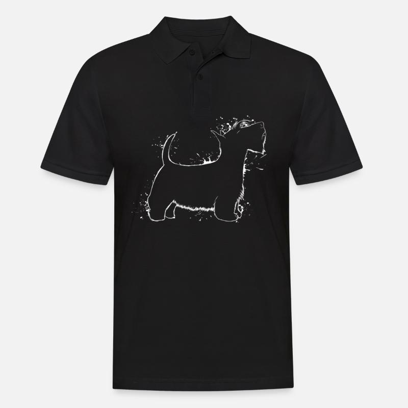 Scottish Terrier Hund - Männer Poloshirt - Schwarz