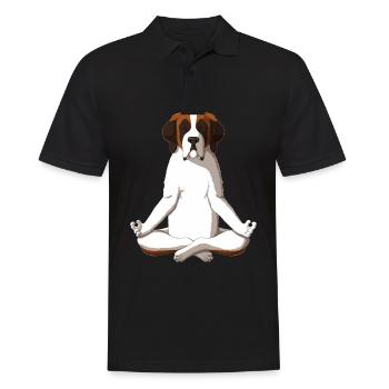 Saint Bernard - Men's Polo Shirt - black - Front - Kai (181cm)