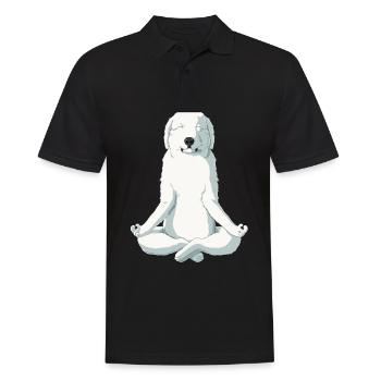 Yoga Pyrenäenberghund - Polo Homme - noir - Devant - Kai (181cm)