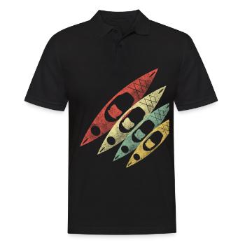 Kajak - Männer Poloshirt - Schwarz - Vorne - Kai (181cm)