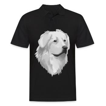 Great Pyrenees Dog - Men's Polo Shirt - black - Front - Kai (181cm)