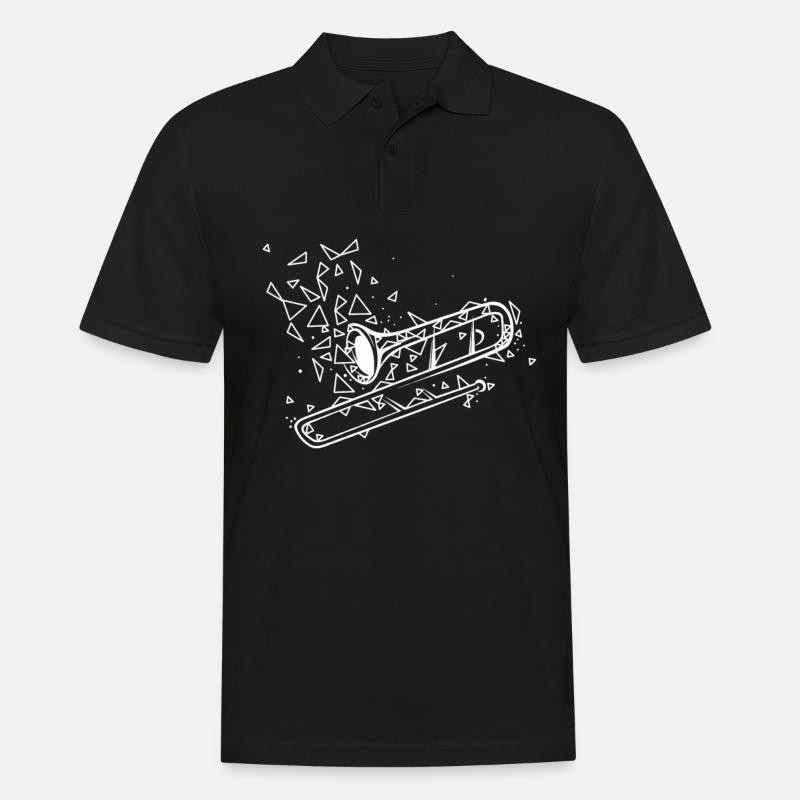 Posaune - Männer Poloshirt - Schwarz