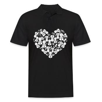 Cello Geschenk für Musiker - Männer Poloshirt - Schwarz - Vorne - Kai (181cm)