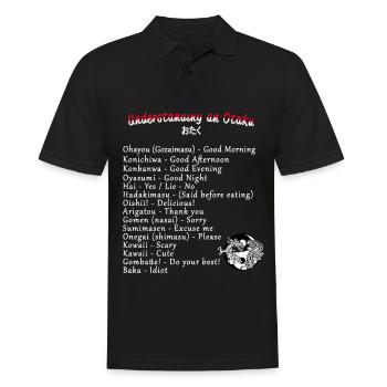 Understand an otaku anime manga love - Men's Polo Shirt - black - Front - Kai (181cm)
