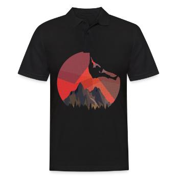 Klettern Freiklettern Bouldern Kletterwand Berge - Männer Poloshirt - Schwarz - Vorne - Kai (181cm)