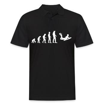 Bodyboard Evolution Watersports Waves Gift - Men's Polo Shirt - black - Front - Kai (181cm)