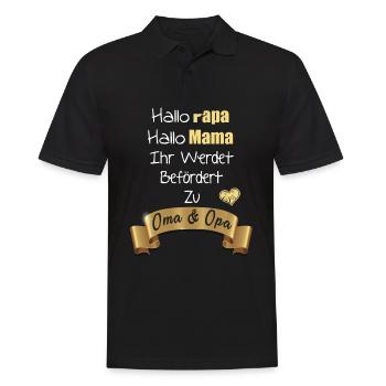 Ihr Werdet Befördert Zu Oma und Opa - Männer Poloshirt - Schwarz - Vorne - Kai (181cm)