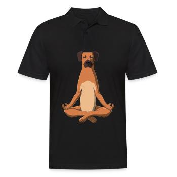Yoga Rhodesian Ridgeback - Men's Polo Shirt - black - Front - Kai (181cm)