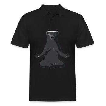Honig Dachs - Männer Poloshirt - Schwarz - Vorne - Kai (181cm)