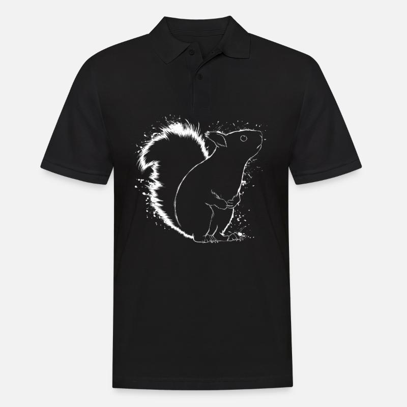 Eichhörnchen - Männer Poloshirt - Schwarz