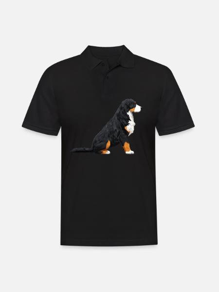 Berner Sennenhund - Männer Poloshirt - Schwarz