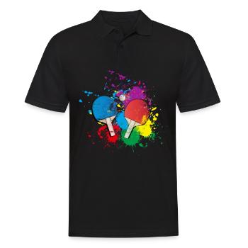 Cadeau de ping-pong pour joueur de ping-pong - Polo Homme - noir - Devant - Kai (181cm)