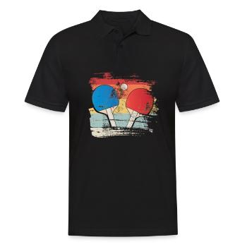 Cadeau de ping-pong pour joueur de ping-pong - Polo Homme - noir - Devant - Kai (181cm)