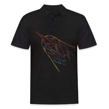 Huhn - Männer Poloshirt - Schwarz - Vorne - Kai (181cm)
