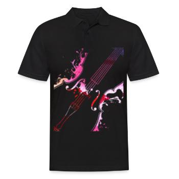 Violoncelle musicien cadeau pour violoncelle joueur - Polo Homme - noir - Devant - Kai (181cm)