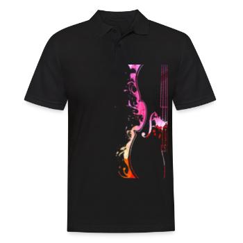 Violoncelle musicien cadeau pour violoncelle joueur - Polo Homme - noir - Devant - Kai (181cm)