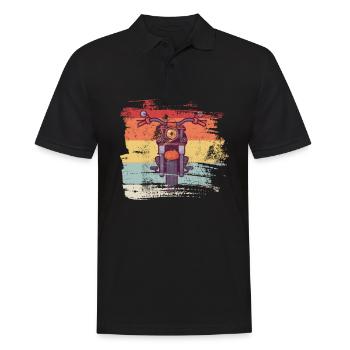 Moto cadeau pour les motocyclistes - Polo Homme - noir - Devant - Kai (181cm)