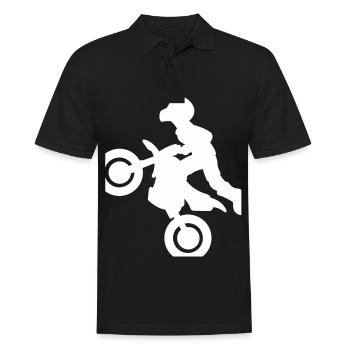 Retro Motocross gift for Biker - Men's Polo Shirt - black - Front - Kai (181cm)
