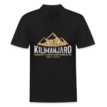Kilimanjaro Montagne - Randonnée - Polo Homme - noir - Devant - Kai (181cm)