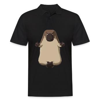 Yoga Schnabeltier - Polo Homme - noir - Devant - Kai (181cm)