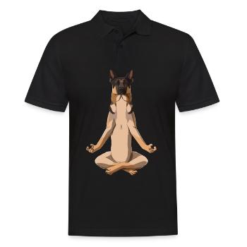 Meditate German Shepherd Dog - Men's Polo Shirt - black - Front - Kai (181cm)