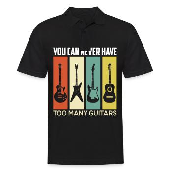 Guitar electric guitar acoustic guitar bassist - Men's Polo Shirt - black - Front - Kai (181cm)