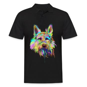 Berger de Picardie Spalsh - Männer Poloshirt - Schwarz - Vorne - Kai (181cm)