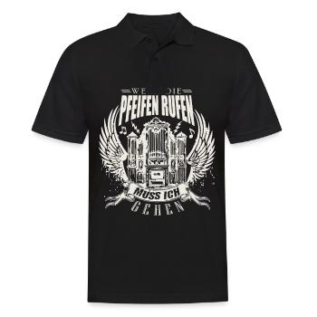 Orgel Organist Orgelspieler Pfeifen Orgeler Kirche - Männer Poloshirt - Schwarz - Vorne - Kai (181cm)