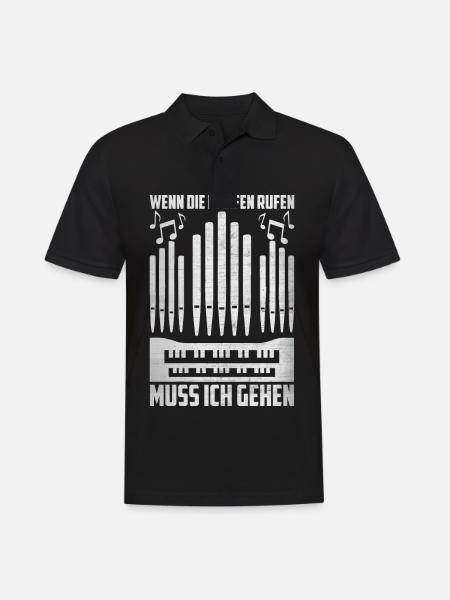 Orgel Organist Orgelspieler Pfeifen Orgeler Kirche - Männer Poloshirt - Schwarz