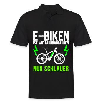 E-Bike Electro Fahrrad I Lustiges Pedelec E-Rad - Männer Poloshirt - Schwarz - Vorne - Kai (181cm)