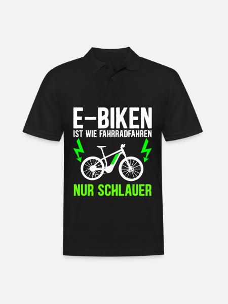 E-Bike Electro Fahrrad I Lustiges Pedelec E-Rad - Männer Poloshirt - Schwarz