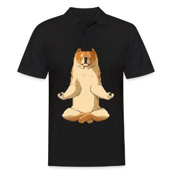 Méditant Chow Chien Chow - Polo Homme - noir - Devant - Kai (181cm)