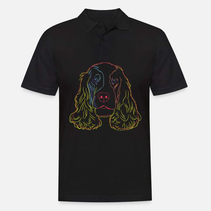 English Cocker Spaniel Hund - Männer Poloshirt - Schwarz