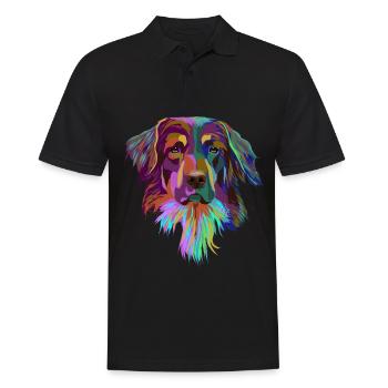 Hovawart chien - Polo Homme - noir - Devant - Kai (181cm)