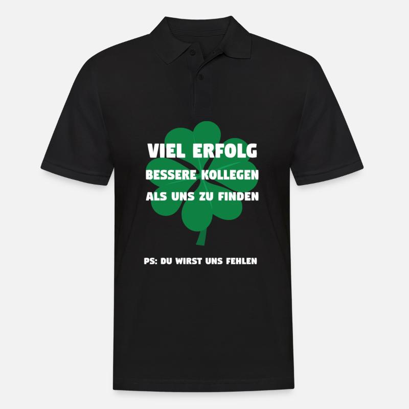 Abschiedsgeschenk Arbeitskollegin Arbeitskollege - Männer Poloshirt - Schwarz