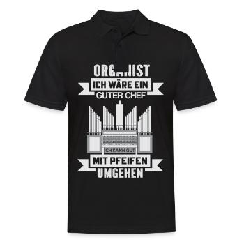 ORGANIST Orgelspieler Kirchenmusiker Orgeler - Männer Poloshirt - Schwarz - Vorne - Kai (181cm)